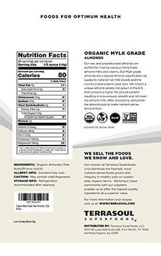 Almendras Orgánicas Sin Pasteurizar