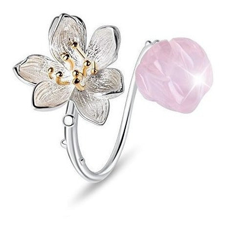 Lotus Fun S925 Anillos De Flor De Plata Esterlina Lotus