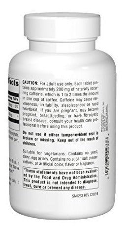 Energizante De Guarana De Source Naturals Aumenta El Vigor