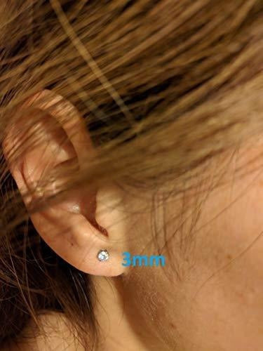 5 Pares De Aretes Quirúrgicos De Acero Inoxidable Aurora