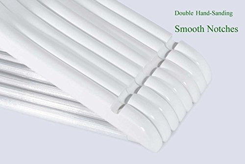 Perchas De Traje De Madera Blancas, Extra