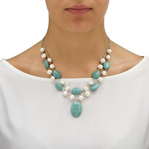 Collar De Aretes De Plata Con Joyería