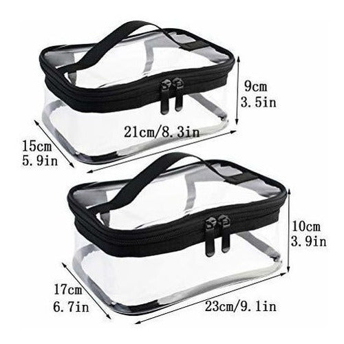 Wobe 2 Pack Bolsa De Maquillaje Transparente Portátil