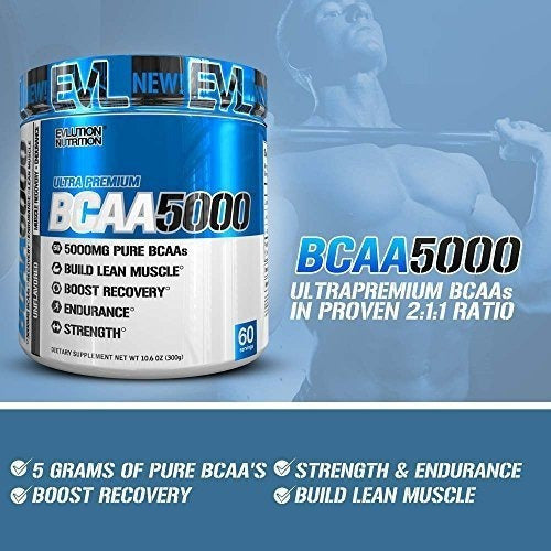 Evlution Nutrition Bcaa5000 Powder 5 Gramos De Bcaa Premium