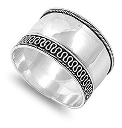 Anillo De Bali De Mujer De Plata De Ley 925