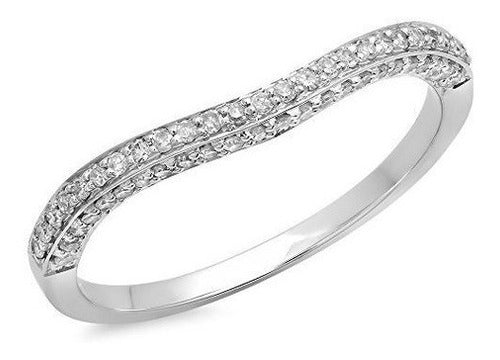 Anillo oro ronda diamantes