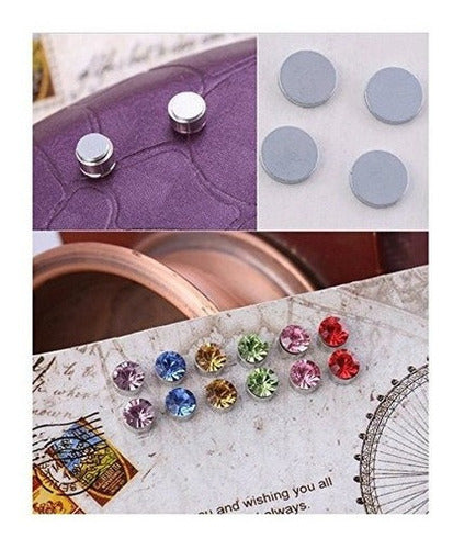 Spiritlele Juego De Aretes De Cristal De 12 Pares De Colores