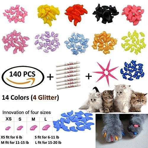 Pet Cat Kitty Garras Suaves Tapas Control