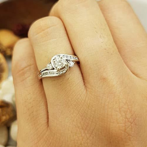 Anillo de compromiso nupcial para mujer