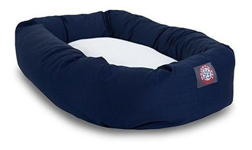 Cama Para Perros Blue & Sherpa Bagel De 40 Pulgadas