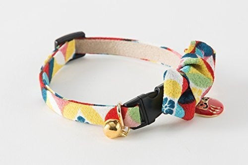 Collar De Gato Necoichi Daruma Charm Bow Tie (rojo)