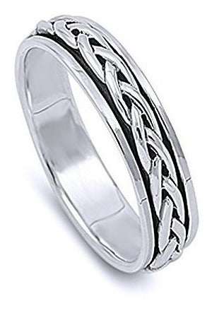 Anillo De Boda Y Anillo De Compromiso De Plata Esterlina