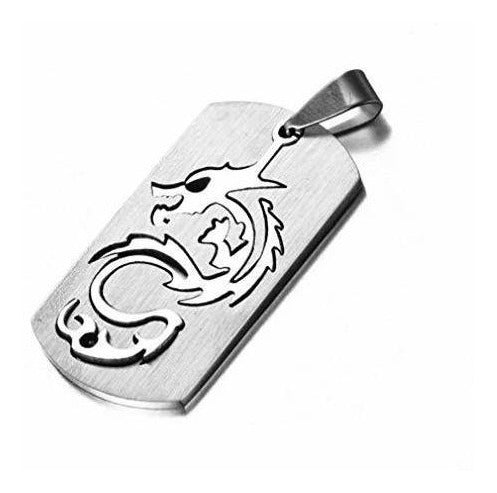 Xusamss Hip Hop Collar Colgante De Acero De Titanio Etiqueta