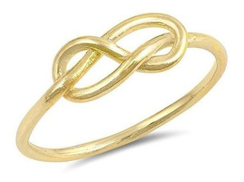 Anillo Infinito Con Nudo Dorado Para Siempre