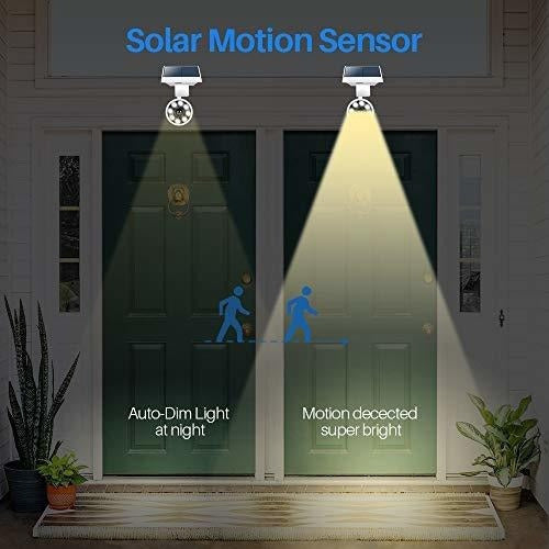 Luces Solares Sensor De Movimiento Exterior Aluminio,