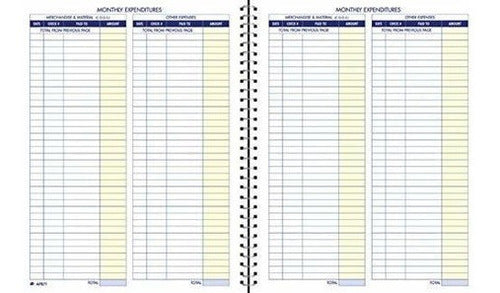 Libro De Registro De Contabilidad De Adams, Formato Mensual