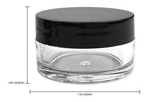 Beauticom - Tarros transparentes redondos de acrílico