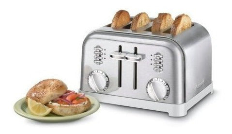 Cuisinart Cpt-180w Metal Classic Tostadora De 4 Rebanadas