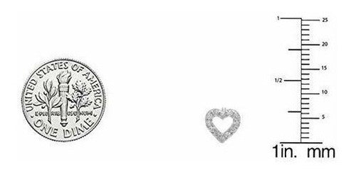 Pendientes de moda forma de corazón 0.25K 10k Oro Diamante