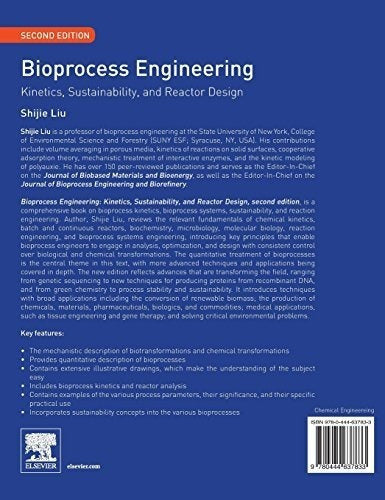 Ingeniería De Bioprocesos Cinética Sostenibilidad Y Diseño