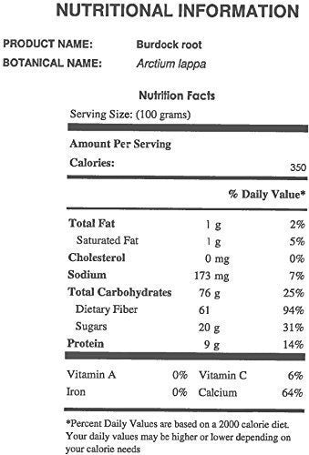 Raíz De Bardana Orgánica C / s 1lb