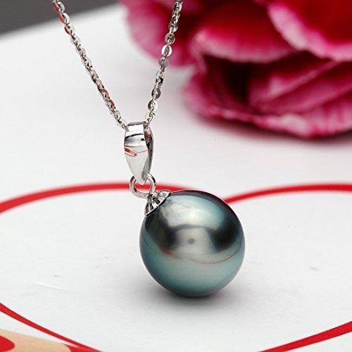 Collar Colgante De Perlas Negras