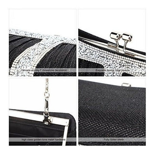 Yojoy Ladies Sparkling Rhinestone Wedding Evening Party