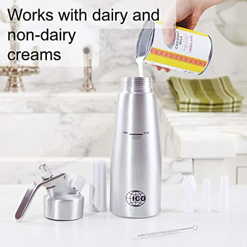 batidor de crema profesional de aluminio