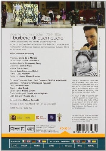 Martin Y Soler: El Hosco De Buen Corazón DVD