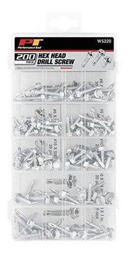 Arandela hexagonal Surtido autoperforante con estuche