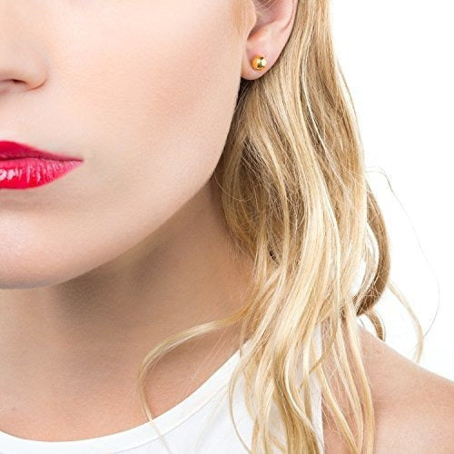 Joyas De Por Vida Aretes De Bola Redonda, 1/4 De Pulgada