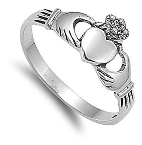 Anillo De La Mano Del Corazón De Claddagh De Las Mujeres