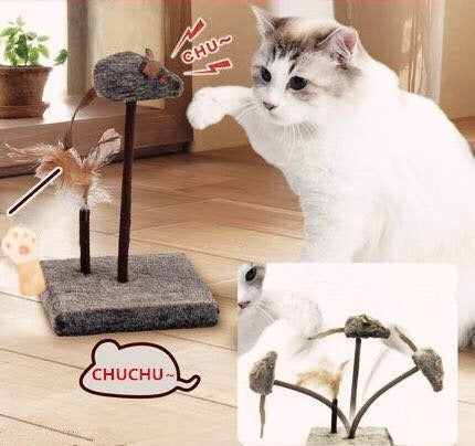 Kooba Mouse Feather - Juguete Interactivo Para Gatos