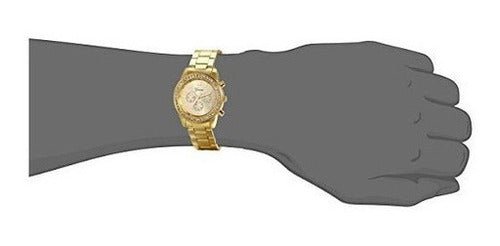 Jewelrywe Reloj de vestir de lujo para hombre, Acero Inoxidable Bling