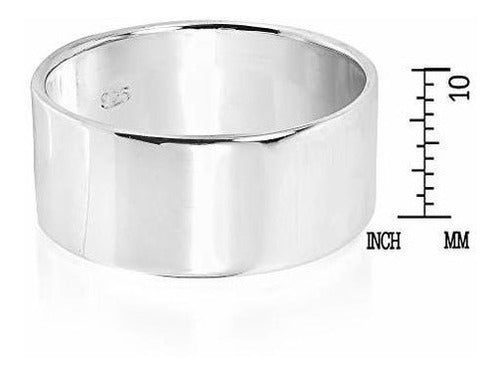 Anillo De Plata De Ley 925 De 10 Mm De Ancho.