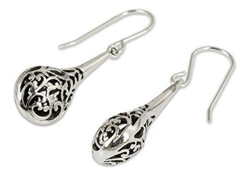 Pendientes Largos De Plata De Ley, Forest Fern