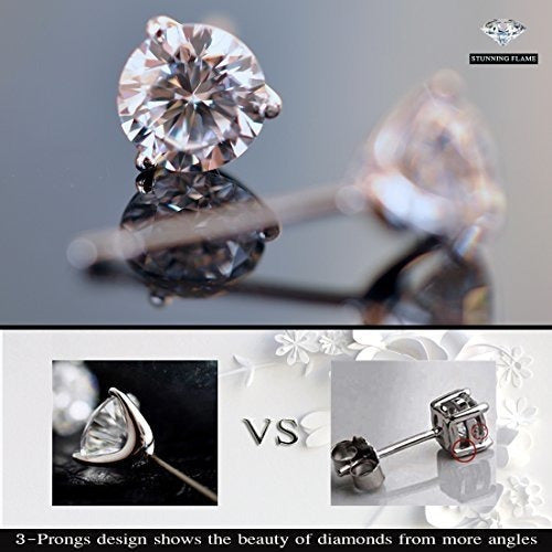 Pendientes De Botón Con Diamantes