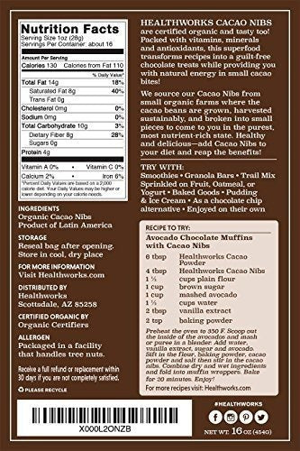 Pepitas De Cacao Healthworks Orgánicas, 1 Lb