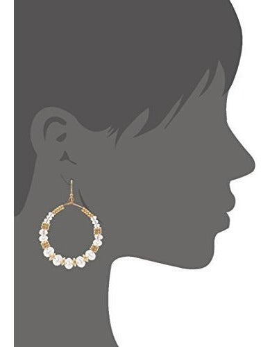 Boho Chic Multi Beads Round Hoop Dangle Drop Pendientes