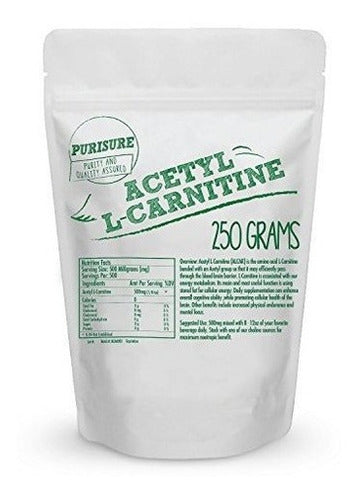 Acetil L-carnitina (alcar) En Polvo 250 G (500 Porciones)