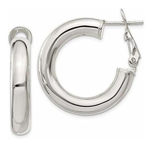 Plata De Ley 925 Pendientes De Aro Con Aretes En Forma De