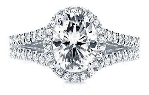 Anillo de compromiso 2 CTW 14k oro blanco