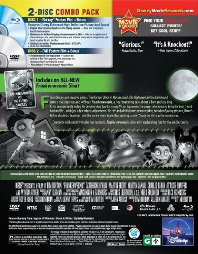 Frankenweenie (combo De Blu-ray /dvd De Dos Discos)