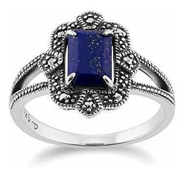 Anillo Gemondo Art Deco, Plata De Ley 925