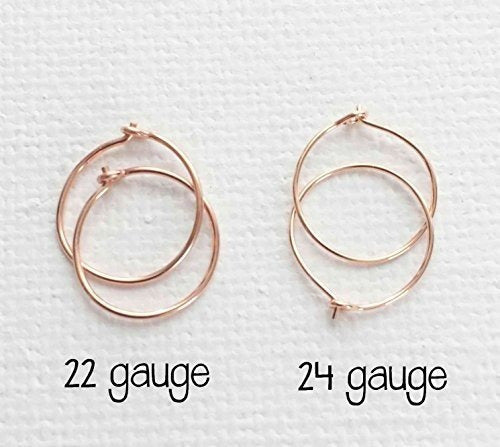 Mini Aros De Plata Esterlina De 8 Mm Calibre 24