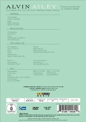 Una Noche Con El Alvin Ailey American Dance Theatre dvd