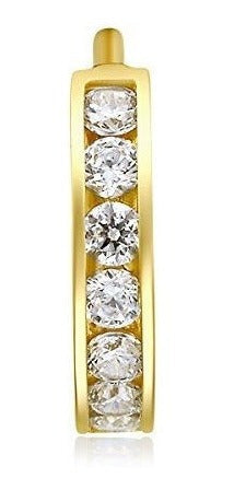 Pendientes de aro 14k oro amarillo 2 mm de espesor