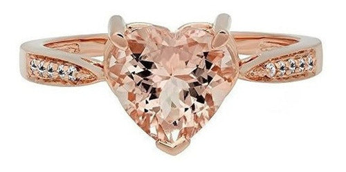 14k Rose Gold - Anillo De Compromiso