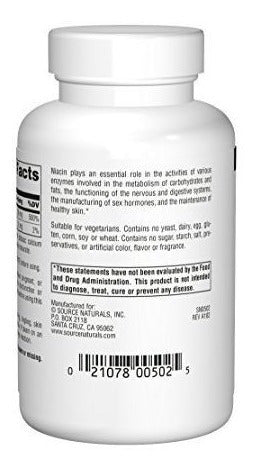 Suplemento De La Vitamina B-3 100mg De La Fuente De Niacina
