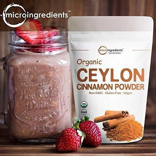 Suplemento canela orgánico de Ceilán, 1 libra (454 gramos)